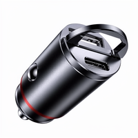 Chargeur de voiture USB C 60W à 2 ports [30W PD PPS QC 3.0] en alliage d'aluminium, prise allume-cigare USB rapide pour Google et Xiaomi – Offre Spéciale