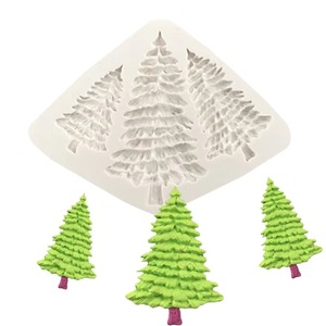3D <b>Mini</b> Christmas Tree Silicone Fondant Mold <b>Chocolate</b> Gumpaste Mould DIY Candle Clay Molds Cake Decorating Baking Tool - Product Image 1