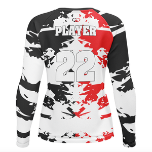 เสื้อวอลเลย์บอลแขนยาวสำหรับผู้หญิงซับเหงื่อเสื้อวอลเลย์บอลดีไซน์คอวี - Product Image 2