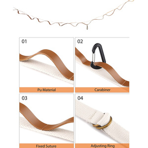 Corde de suspension multifonctionnelle en cuir PU pour l'extérieur, 5 cm x 15 m, pour le camping, la tente, la bâche, la corde à linge, l'organisation du rangement - Product Image 3