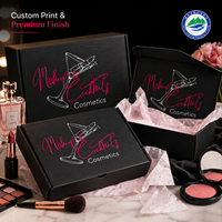 Emballage de luxe personnalisé en carton ondulé E-Flute écologique et recyclable pour cosmétiques et maquillage, avec logo et dorure à chaud