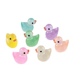 100 Pezzi Mini Anatre Luminose che si Illuminano al Buio, Piccole Figure di Animali, Accessori Fai da Te per Gioielli, Tecnica a Olio, Bomboniere per Feste, Fatine - Product Image 5
