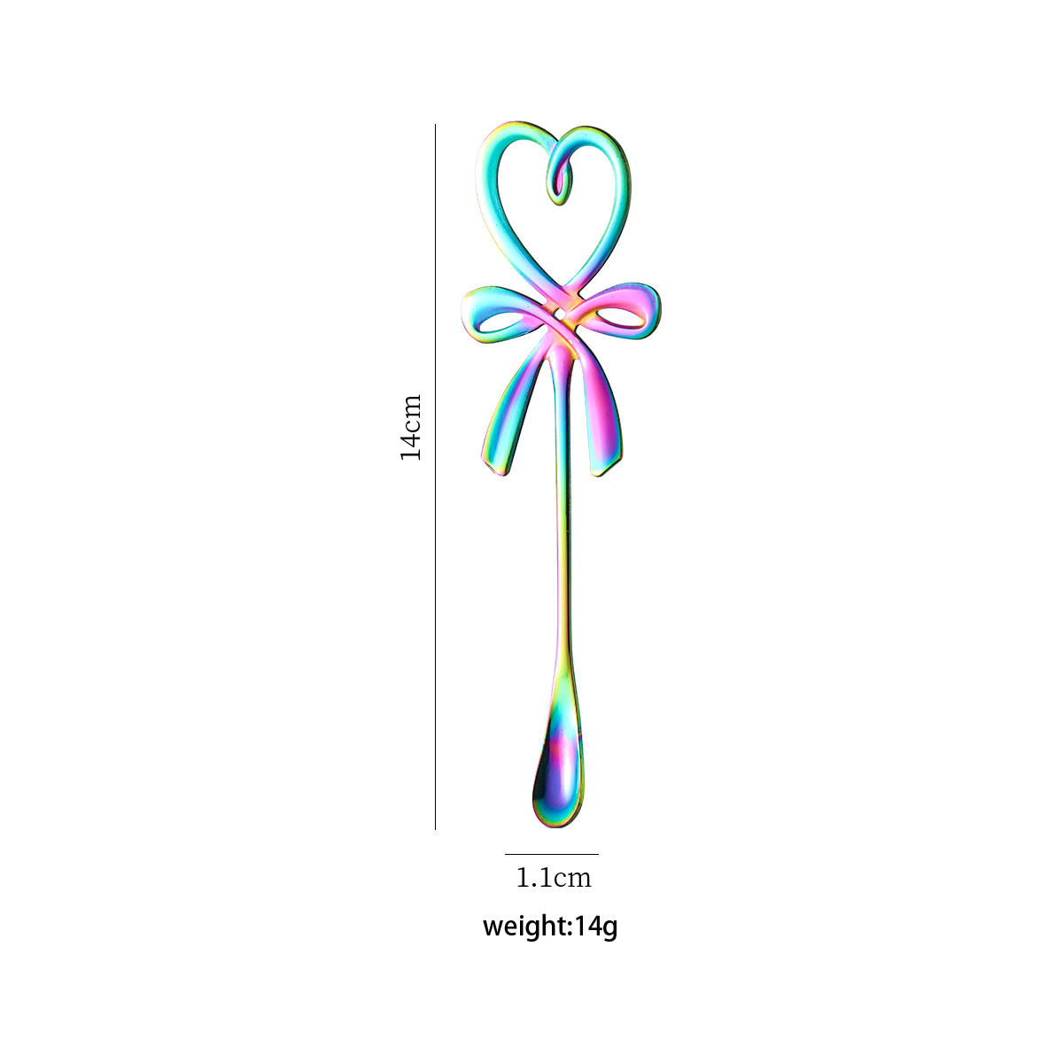 Heart-shaped stirring spoon (colorful)