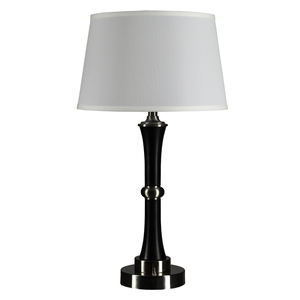 Lámpara de Mesa de Diseño Moderno para Hotel con Cuerpo de Metal Niquelado y Base de Metal Plateado, Bombilla E26, Alimentación CA para Vestíbulos de Hotel y Habitaciones - Product Image 2