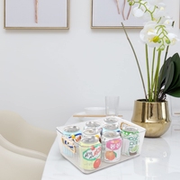 Bacs de rangement empilables transparents DOOSO pour garde-manger, paniers cubes en plastique, organiseurs de rangement