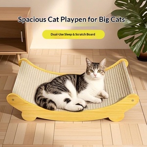 Rascador para Gatos de Sisal, Estilo Moderno, Duradero, Antideslizante, Cama Integrada Grande, Protege el Sofá de Arañazos - Product Image 3