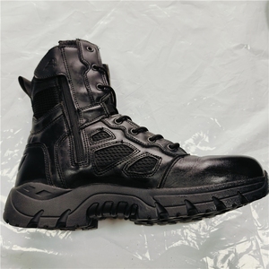 Bottes tactiques d'été en cuir de vachette DFS06 de 9 pouces avec manches en maille respirante et ventilation optimale - Product Image 4