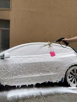 Pistolet à mousse pour voiture, bouteille de 1 L, 3000 PSI, nettoyeur haute pression, canon à mousse réglable à dégagement rapide, pulvérisation de nettoyage automobile