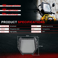 Pare-brise transparent pour moto, déflecteur de vent, pare-brise adapté aux accessoires Honda Cross Cub CC11, vente en gros d'usine