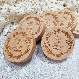 Abridores de Botellas de Madera al por Mayor, Decoración para Fiestas de Boda, Imán para Refrigerador, Herramienta de Bar, Magnético - Product Image 5