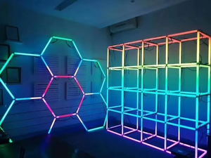 Thiết Kế Mới DIY Xe Hội Thảo Nhà Để Xe Đèn Công Nghiệp Ánh Sáng Đơn Sắc Màu Hồng/Bule/Màu Xanh Lá Cây Hình Lục Giác LED Ánh Sáng - Product Image 6