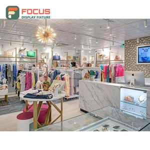Contemporary Retail Shop Led Lighting Counter Display 3D Design Service Chain Clothing Store - Product Image 6
