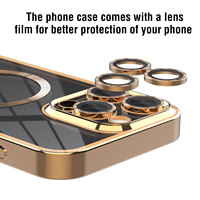Étui de galvanoplastie de charge sans fil magnétique officiel d'origine pour accessoires de couverture de téléphone arrière Iphone 16