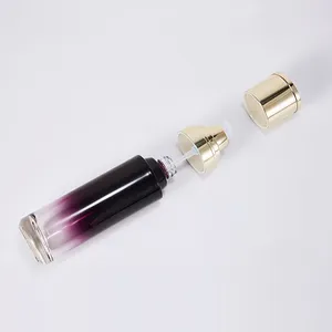 Pabrik mewah kustom hitam untuk ungu gradien 50g stoples kaca set kosmetik untuk lotion kaca kemasan botol