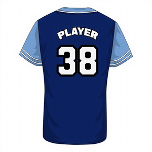 قميص بيسبول مخصص للرجال، زي الدوري المحترف مع طباعة اسم الفريق والرقم، مقاسات كبيرة وتصميم يسمح بالتنفس - Product Image 3