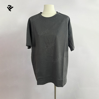 E220808 T-shirt à manches courtes en coton épais pour femmes avec logo personnalisé 100% T-shirts pour femmes délavés avec impression personnalisée de haute qualité en coton