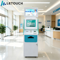 Kiosco Médico Interior Personalizado Lehua con Pantalla Dual de 21.5 Pulgadas |   Terminal de Autoregistro para Hospital, Lector de Códigos de Barras, Escáner QR, SDK Abierto