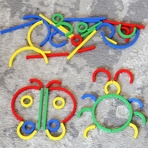 Rompecabezas Creativos, Juguetes Educativos de Madera, Coloridos, Entrenamiento de Pensamiento, Barras de Combinación de Formas, Juguetes de Aprendizaje - Product Image 5