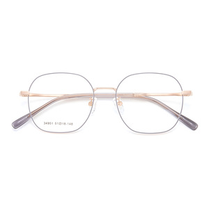 Montures de lunettes unisexes surdimensionnées en alliage Danyang 34951, monture complète, verres en résine confortables, design quadrilatère - Product Image 1