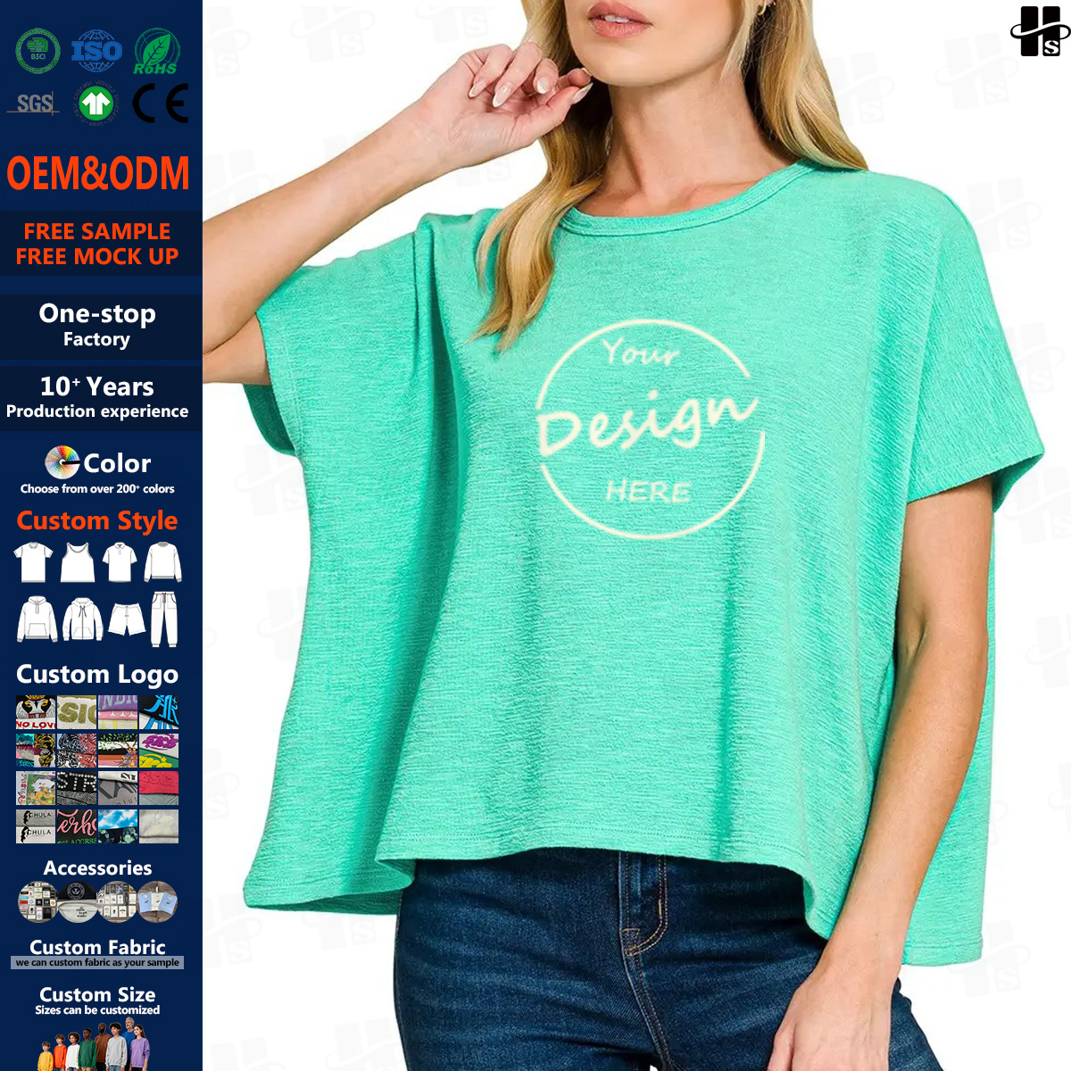 Custom Oversized Loose Fit Ladies Mositure Wicking Quick Dry Tshirt Screen Print Batwing Sleeves Polyester Spandex T Shirt Women