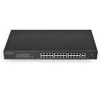 SDAPO PSE2624GSR-AI Anti-tonnerre 4KV 24 + 2 + 2SFP Port Watchdog VLAN 250 Mètre Protection contre la foudre 250W Poe Switch pour 8MP IPC
