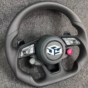 Volante de Cuero de Alta Calidad para <span class=keywords><strong>Audi</strong></span> A3 A4L A5 A6L A7 A8 Q2 Q3 <span class=keywords><strong>Q4</strong></span> Q5 Q7 Q8 TT R8 RS7, Volante de Fibra de Carbono - Product Image 1