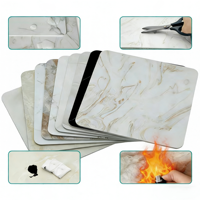 Divers styles de feuilles de marbre artificielles en PVC (polyvinyle chlorure) résistant aux UV, alternative au marbre, panneau mural décoratif stratifié SPC