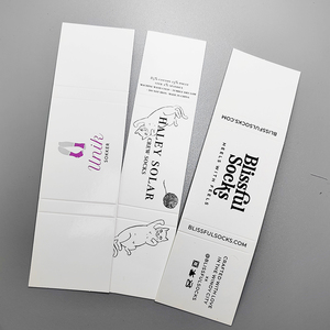 NGHỆ THUẬT tùy chỉnh giấy <span class=keywords><strong>Tag</strong></span> cho vớ tông móc áo đầy đủ màu sắc in sock tay áo bao bì treo thẻ - Product Image 6