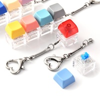 Porte-clés mécanique LED à prix d'usine, clé de clavier anti-stress, jouet de décompression, clé de clavier à clic, jouet anti-stress VK
