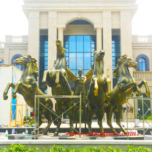 Grand chariot Apollo en bronze Sculpture en métal Artisanat de la mode <span class=keywords><strong>et</strong></span> de la technique de coulée sur le thème des animaux - Product Image 2