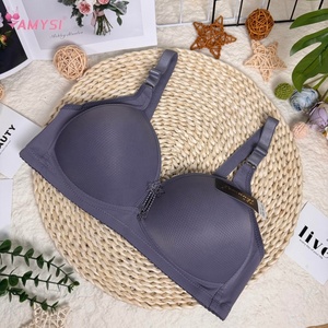Amysi 811 # migliore vendita di biancheria intima sottile traspirante solida estate Plus Size 46-52D reggiseno Wireless <span class=keywords><strong>per</strong></span> donne grasse presa diretta di fabbrica - Product Image 3