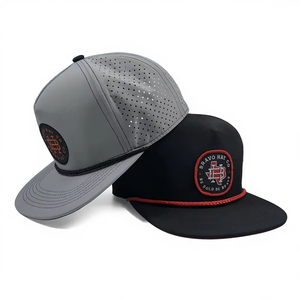 <span class=keywords><strong>Gorra</strong></span> de Béisbol Deportiva Transpirable de Poliéster/Algodón con Visera Plana, Bordado a Mano, Logotipo Curvo en la Parte Trasera, Moderna, Unisex, para Exteriores - Product Image 1