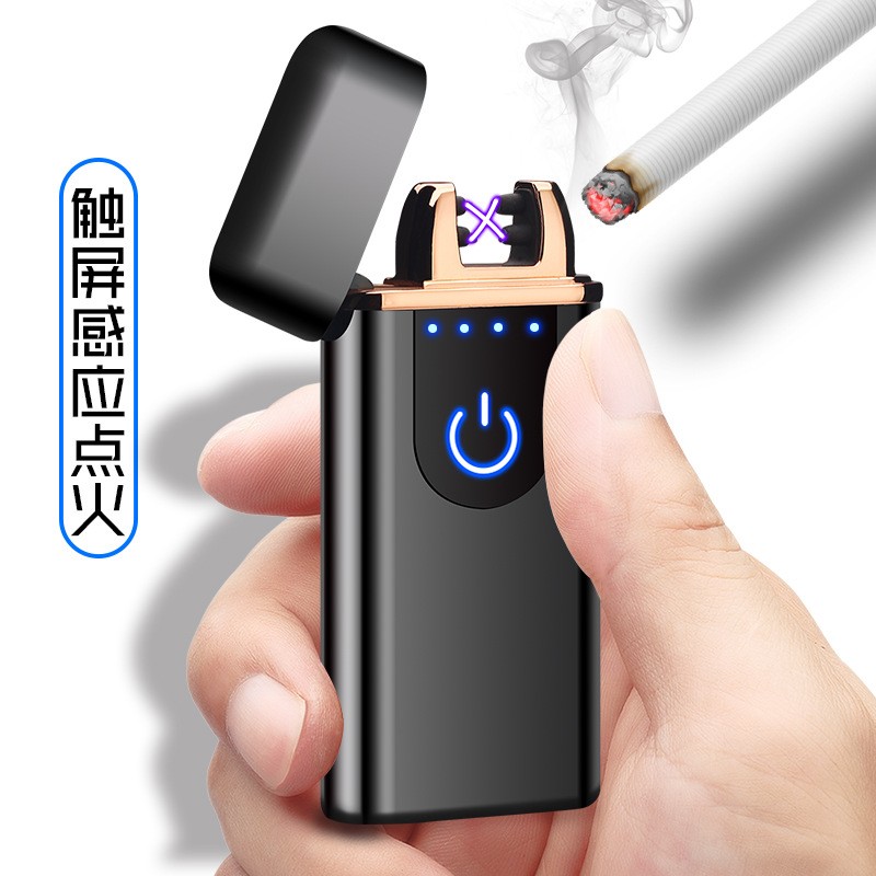 USB-дисплей с сенсорным аккумулятором, металлическая ветрозащитная электронная сигарета для курения
