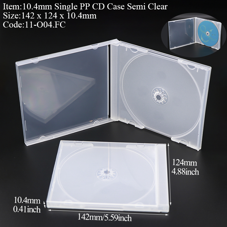 O04 : Boîtier CD 1-PP 10,4 mm, finition brume