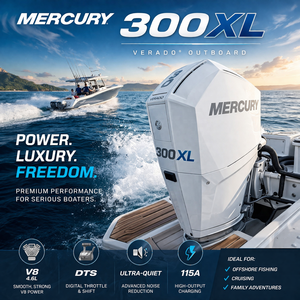 Moteur hors-bord Mercury 300XL 300HP V8 avec système de commande numérique pour bateaux de pêche en haute mer et <span class=keywords><strong>loisirs</strong></span> nautiques - Product Image 4