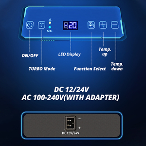 Vendita calda 36L portatile doppia zona Camper Camper <span class=keywords><strong>frigo</strong></span> compressore da <span class=keywords><strong>12</strong></span> Volt per auto con porta rimovibile - Product Image 4