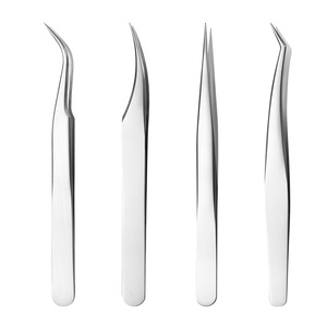 Pinces à cils Nilans Gold Feather en acier inoxydable pour extensions de cils, outils de maquillage, extensions de cils - Product Image 3