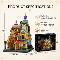 Coffret de Construction Magique à la Vapeur : Briques Modélisées, Jouets Cadeaux Unisexe, 2694 Pièces, Blocs de Construction en Plastique DIY, Kit de Modélisation de Scène Urbaine pour Enfant