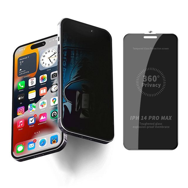 360 Degree Four Way Privacy Security Anti Fingerprint Tempered Protective Film Screen Protector Suitablefor iPhone 16 15 14 13