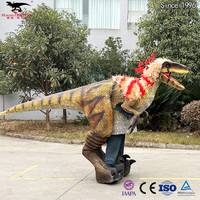 Costume de dinosaure réaliste Flexible Walking Animal Adult Wear pour Park Shopping Mall Performance Interaction