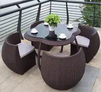 Conjunto de cadeira em rattan para armário, conjunto de cadeira em rattan da moda para jardim e áreas externas