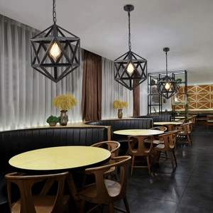 American Style Vintage Kitchen Island Pendant Light Retro <b>Industrial</b> Style Metal Frame Cage Shades vintage hanging <b>lamp</b> - Product Image 6