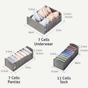 Hot Wholesale Foldable Fabric File Organizer Divider PC Home Storage Box/Caja De Almacenaje with Functional Rectangle Shape - Product Image 1