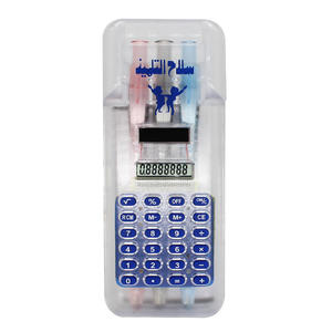 Рекламный подарок электронный цифровой студенческий калькулятор с пеналом для студентов - Product Image 1