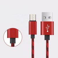 Câble USB tressé en nylon pour iPhone, câble de charge et de synchronisation de données, câble mobile USB