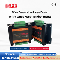 Módulo de Adquisición de Temperatura de 8 Canales con Termopar, OEM RS485 Modbus RTU, 9 Tipos K/J/T/E/B/R/S/N/C, Riel DIN, Software Gratuito para PC