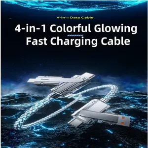 100W Pd Điện Thoại Nhanh Chóng Sạc <span class=keywords><strong>4</strong></span> Trong 1 4K Siêu HD Sạc Cáp <span class=keywords><strong>USB</strong></span> Loại C Android <span class=keywords><strong>USB</strong></span> Dữ Liệu Cho Máy In Máy Tính Máy Quét Mã Vạch - Product Image 2