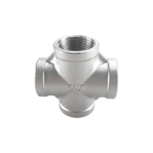 Raccord croisé à quatre voies en acier inoxydable Conan, filetage interne 1/2 pouce, pour plomberie et tuyaux rigides - Product Image 1