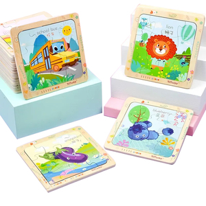 Rompecabezas <span class=keywords><strong>de</strong></span> Madera <span class=keywords><strong>de</strong></span> 9 Piezas para Bebés y Niños Pequeños, Juguetes Educativos Personalizables para Niños y Niñas <span class=keywords><strong>de</strong></span> 1 a 3.5 Años - Product Image 1
