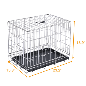 Chất lượng cao Pet Crate 23inch, chống gỉ kim loại Dog kennel mèo lồng, lồng chó thép không gỉ gấp Dog Crate - Product Image 2